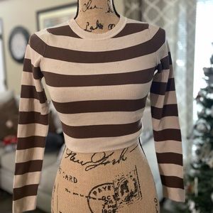 Zara long sleeve crop top